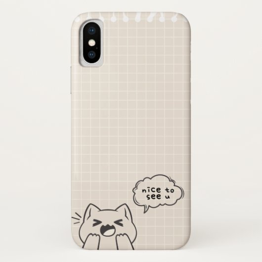 Schön, dich zu sehen: Ein schönes Cat Talking Desi Case-Mate iPhone Hülle (Rückseite)