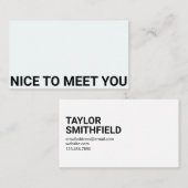 SCHÖN, DICH ZU TREFFEN VISITENKARTE (Vorne/Hinten)