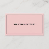 Schön, dich zu treffen visitenkarte (Vorderseite)
