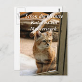 Schon die Katze ist ei... Postkarte (Vorne/Hinten)