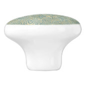 Schön ,fan,art Deko, muster,grün, grau Keramikknauf (Seitenansicht)