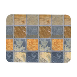 Schön, farbenfroh, quadratisch, Steinfliesen in Ro Magnet