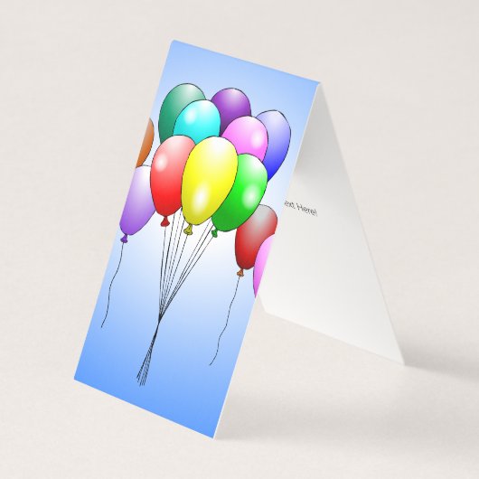Schön farbenfrohe Geburtstagsballons (Vorderseite)