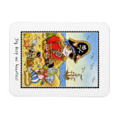 Schön! Funny Pirate Cat Maus Magnet (Horizontal)