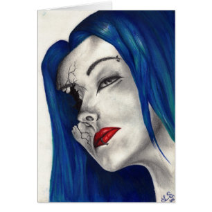 Schön gebrochenes Goth-Girl-Fantasy-Originalkunstw