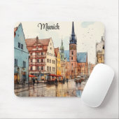 Schön gemaltes München Mousepad (Mit Mouse)