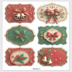Schön gestaltete Weihnachtskekse Aufkleber