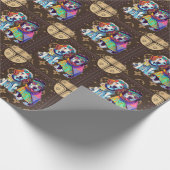 Schön gestaltetes Geschenkpapier (Ecke)