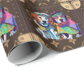 Schön gestaltetes Geschenkpapier (Rolleneckpunkt)