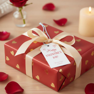 Schön gestaltetes Valentinstag-Geschenk-Tag mit el Geschenkanhänger