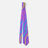 Schön gestreift Wavy Lila Krawatte (Rückseite)