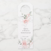 Schön gestrichene Rosen Flaschenanhänger (Vorderseite)