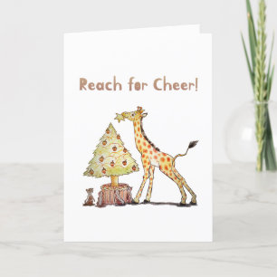 Schön! Giraffe Christmas Art Card Dankeskarte