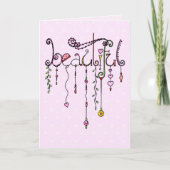 Schön! Happy Birthday Dangle Karte (Vorderseite)