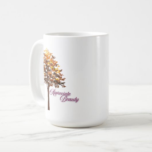 Schön-Herbstbaum schätzen Kaffeetasse (Vorderseite Links)