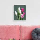 Schön hübsche Tulpen florenfarbenes Boho Leinwanddruck (Insitu (Wohnzimmer))