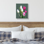 Schön hübsche Tulpen florenfarbenes Boho Leinwanddruck (Insitu (Schlafzimmer))
