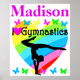 SCHÖN I LIEBE GYMNASTICS PERSONALISIERT POSTER