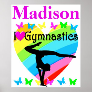 SCHÖN I LIEBE GYMNASTICS PERSONALISIERT POSTER