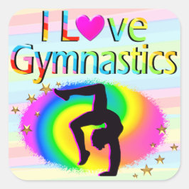 SCHÖN I LIEBE GYMNASTICS RAINBOW STICKER