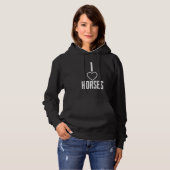Schön, ich liebe Pferde für Reiter Pferd Hoodie (Vorne ganz)
