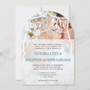 Schon immer nach Typografie Ihr Foto Hochzeit Einl Einladung
