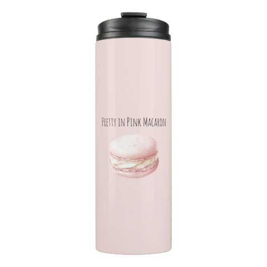 Schön in Rosa Macaron Thermosbecher (Vorderseite)
