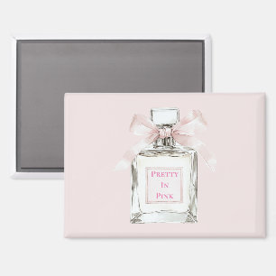 Schön in Rosa Parfümflaschen-Schleife Magnet