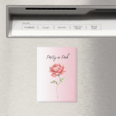 Schön in Rosa rote Rose Magnet (In Situ (Geschirrspüler))