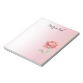 Schön in Rosa rote Rose Notizblock (Rotiert)