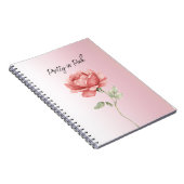 Schön in Rosa rote Rose Notizblock (Rechte Seite)