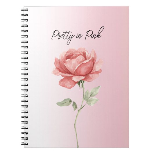 Schön in Rosa rote Rose Notizblock (Vorderseite)