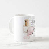 Schön in Rosa Weiße Nagellack Kaffeetasse (Vorderseite Links)