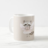 Schön in Rosé Waschbär Kaffeetasse (Vorderseite Links)