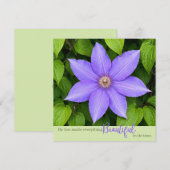 Schön in seiner Zeit | Lila Clematis (Vorne/Hinten)