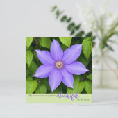 Schön in seiner Zeit | Lila Clematis (Stehend Vorderseite)