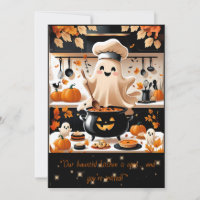 Schön - Kawaii Ghost Cooking Party Invit