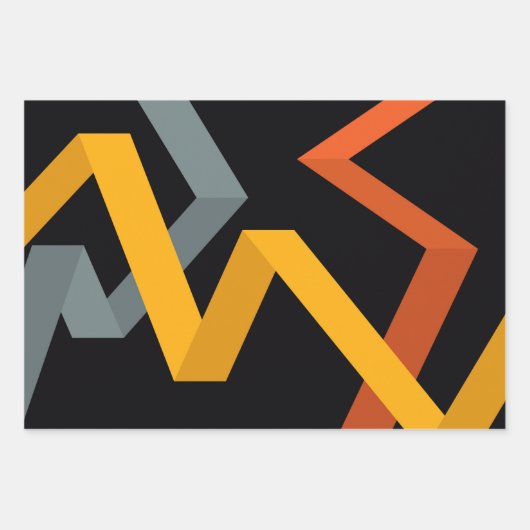 Schön, lebendig, modern, urbane grafische Wege Geschenkpapier Set (Vorderseite)