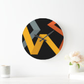 Schön, lebendig, modern, urbane grafische Wege Große Wanduhr (Zuhause)