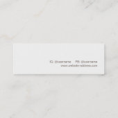 Schön Minimalistischer Texturlook Mini Visitenkarte (Rückseite)