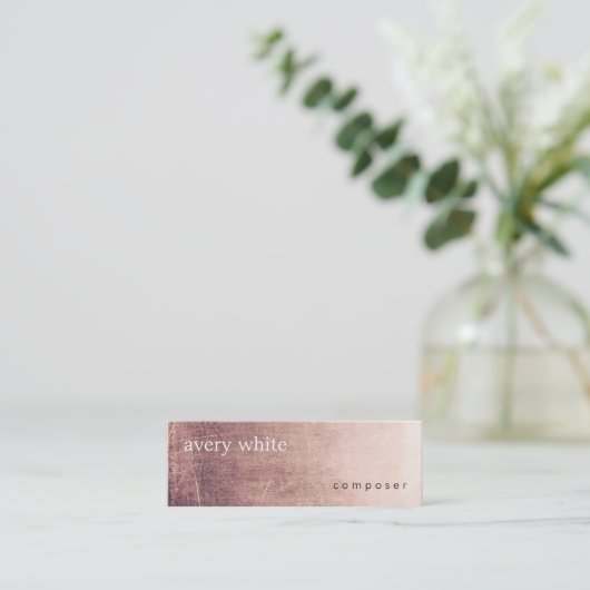 Schön Minimalistischer Texturlook Mini Visitenkarte (Stehend Vorderseite)