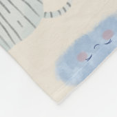 Schön mit Monogramm, rosa pastellfarbenes Kinderzi Fleecedecke (Ecke)