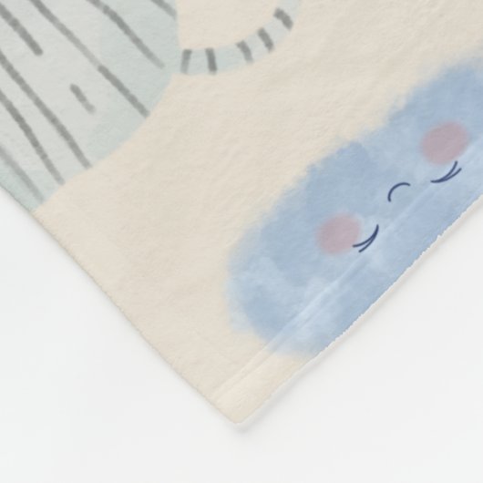 Schön mit Monogramm, rosa pastellfarbenes Kinderzi Fleecedecke (Ecke)