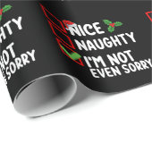 Schön, naughty ich bin nicht mal Sorry Weihnachten Geschenkpapier (Rolleneckpunkt)