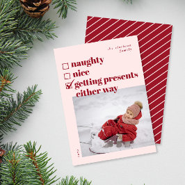 Schön, nett, wie auch immer die Präsentation. Feiertagskarte