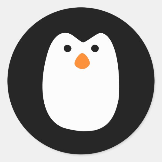 schön niedliches Pinguingesicht Runder Aufkleber (Vorderseite)