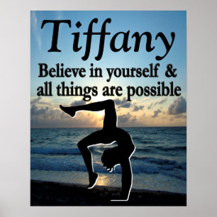 SCHÖN PERSONALISIERT GYMNAST GIRL POSTEL POSTER