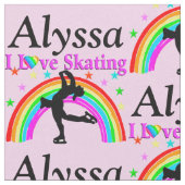 SCHÖN PERSONALISIERT I LIEBE SKATEN FABRIC STOFF (Nahaufnahme)