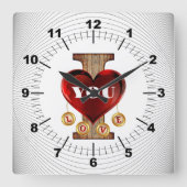 schön quadratische wanduhr (Vorderseite)