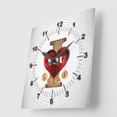 schön quadratische wanduhr (Winkel)
